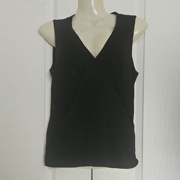 Club Monaco Black Fitted Sleeveless Tank Top - Picture 1 of 16